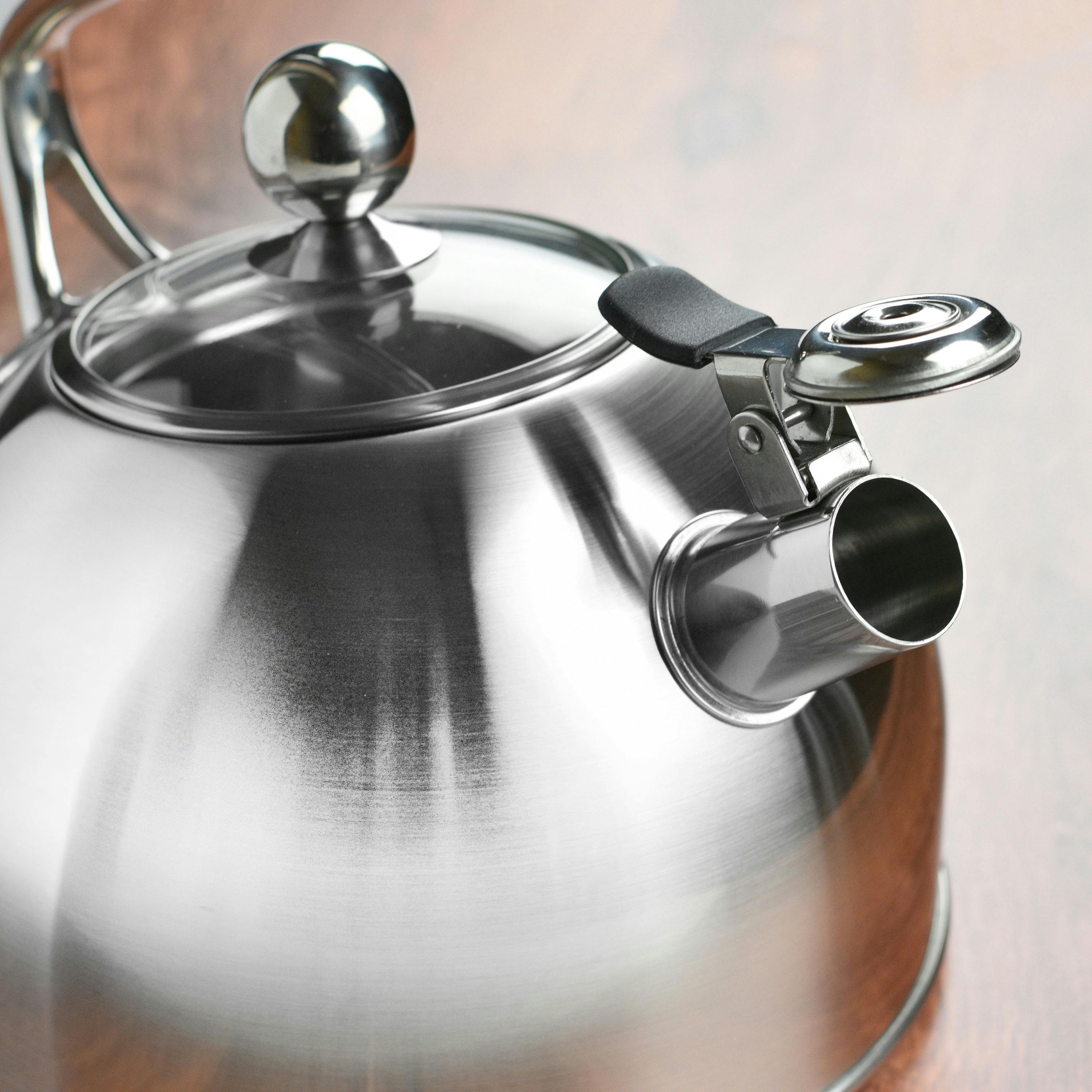 Viking 2.6 Qt Stainless Steel Whistling Kettle w/ 3-Ply Base