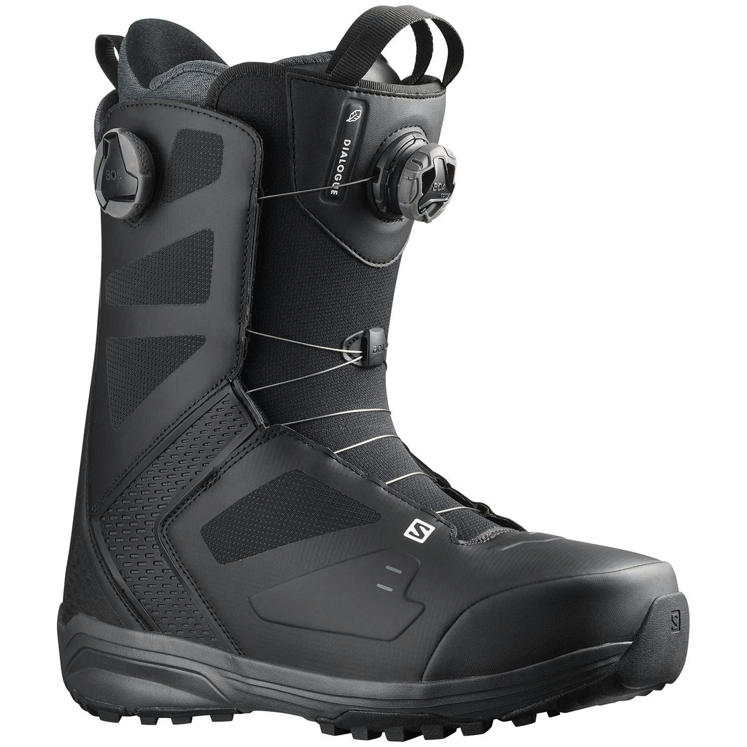 Salomon Dialogue Dual BOA Wide Snowboard Boots  Black 11.5 · 2022
