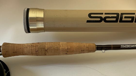 Close up photo of the Sage RPL + 490 rod.