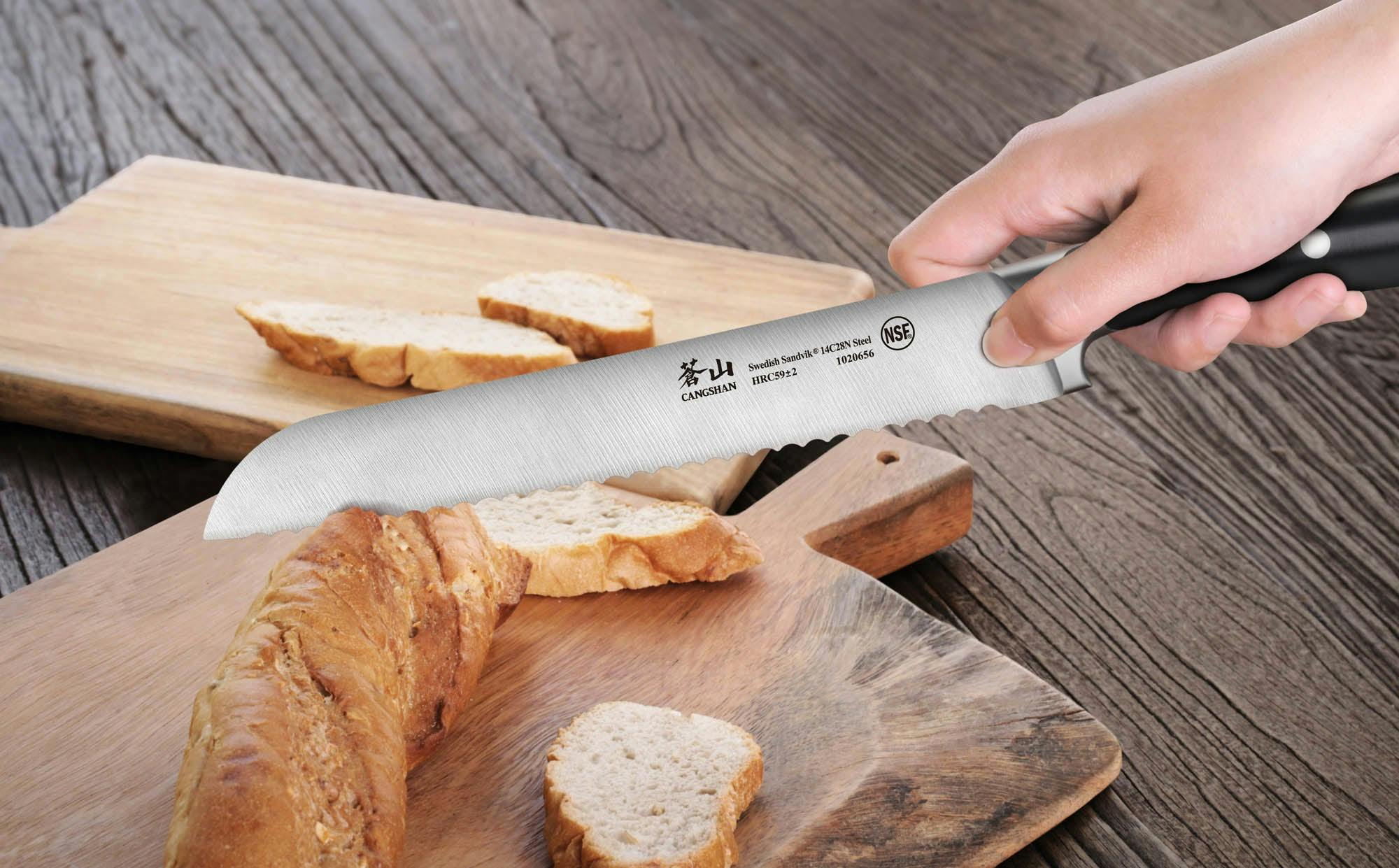 Cangshan TS Series Bread Knife · 8 Inch · Black