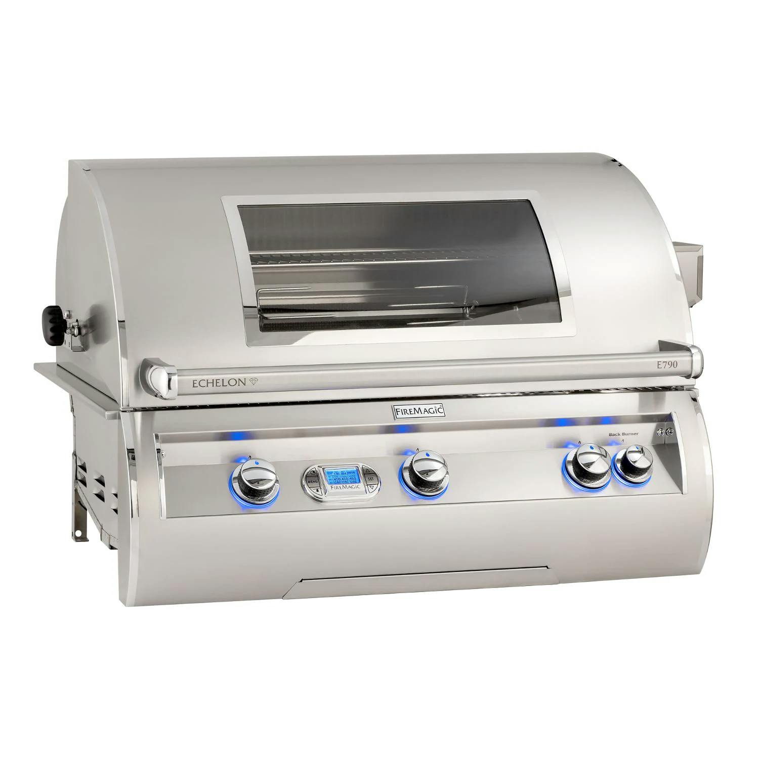 Fire Magic Echelon Diamond Built-in Gas Grill with Magic View Window, Rotisserie, & Digital Thermometer · 36 in. · Natural Gas