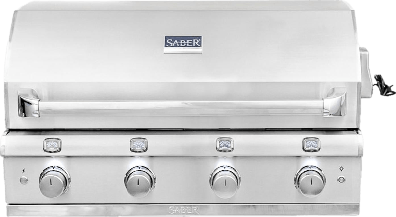 Saber Elite 1670 4-Burner Built-In Infrared Natural Gas Grill · 40 in.