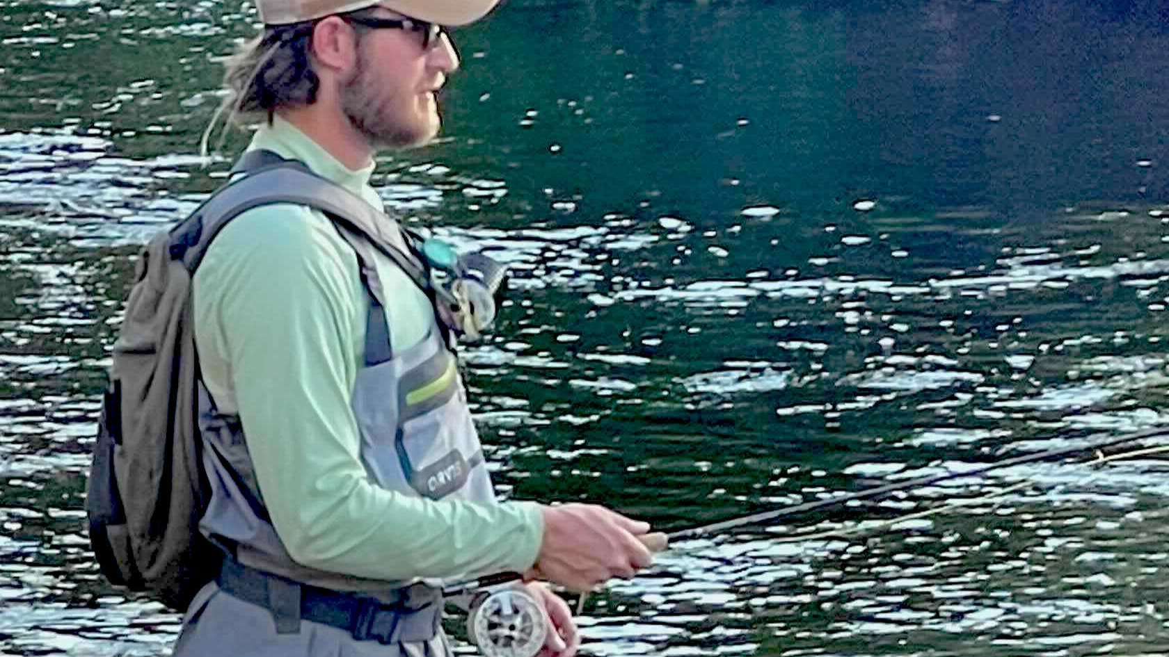Curated Expert Charles Edington, fishing and wearing the Orvis Ultralight Convertible Waders