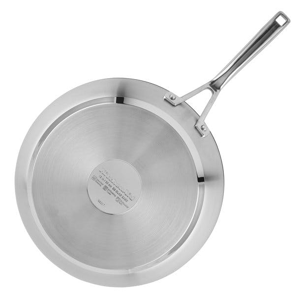 KitchenAid 3-Ply Base Stainless Steel Nonstick Induction Frying Pan, Brushed Stainless Steel