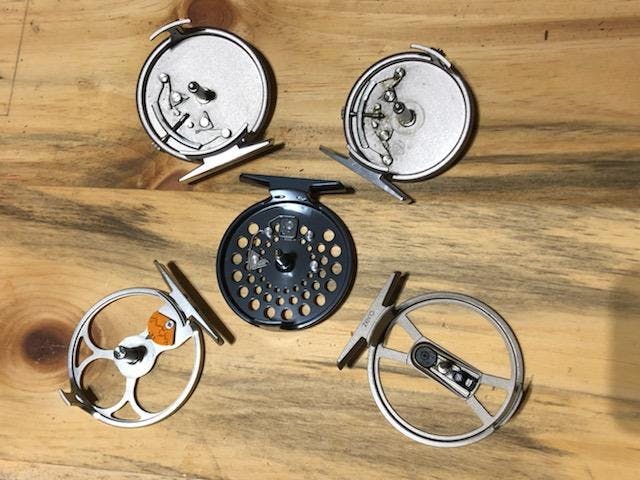 A few different click and pawl reels. 