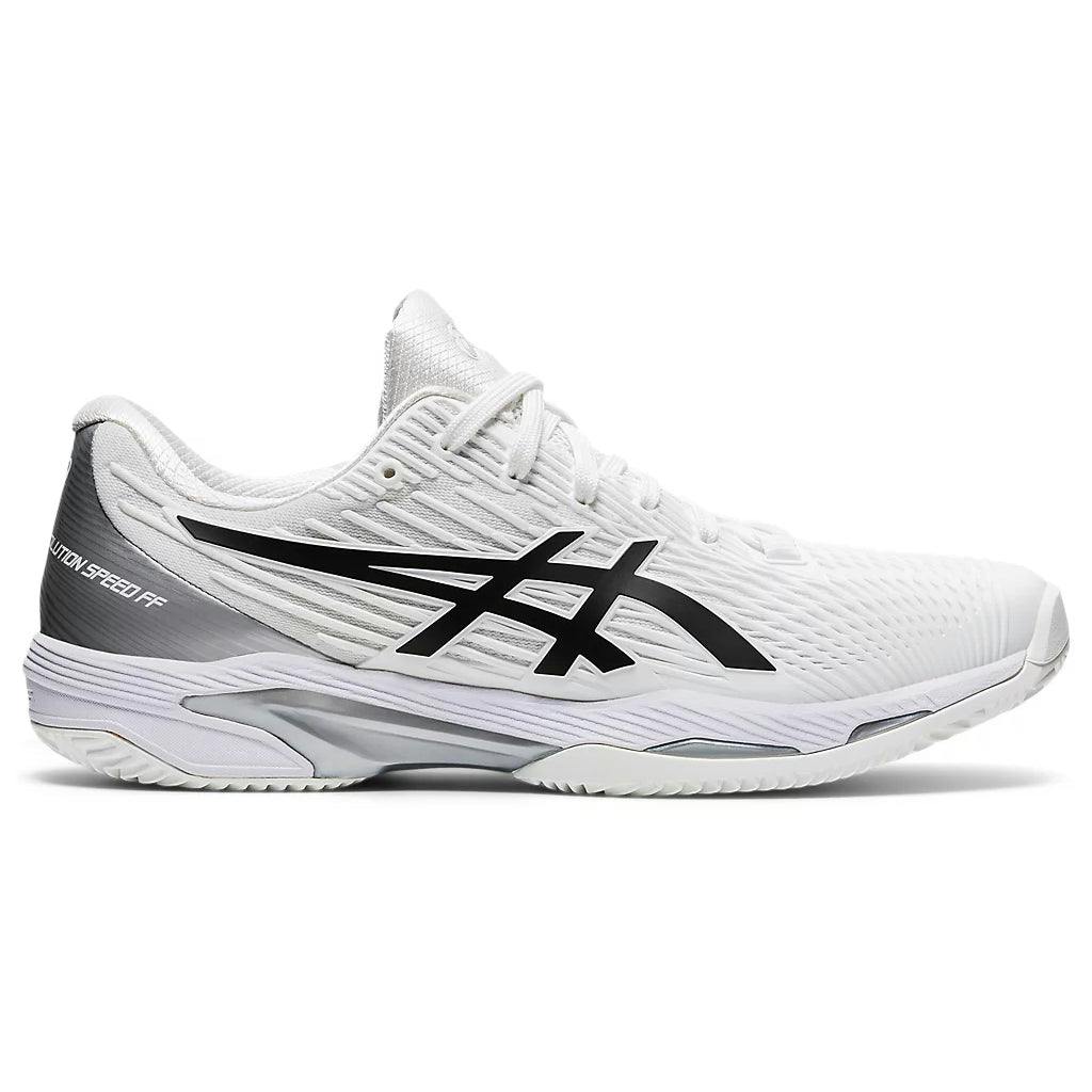 Asics Solution Speed FF 2 Mens Tennis Shoes - White/Black / D Medium / 8.5