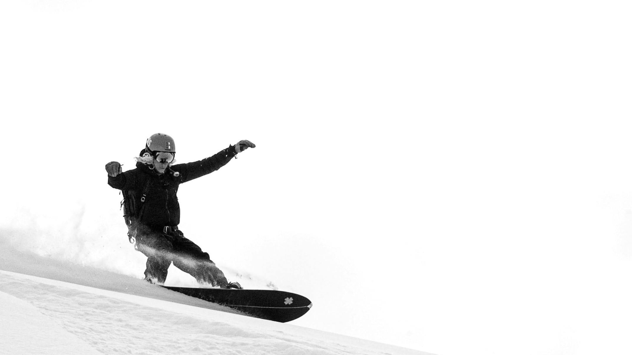 A snowboarder on the Salomon Launch Snowboard Boots · 2022. 
