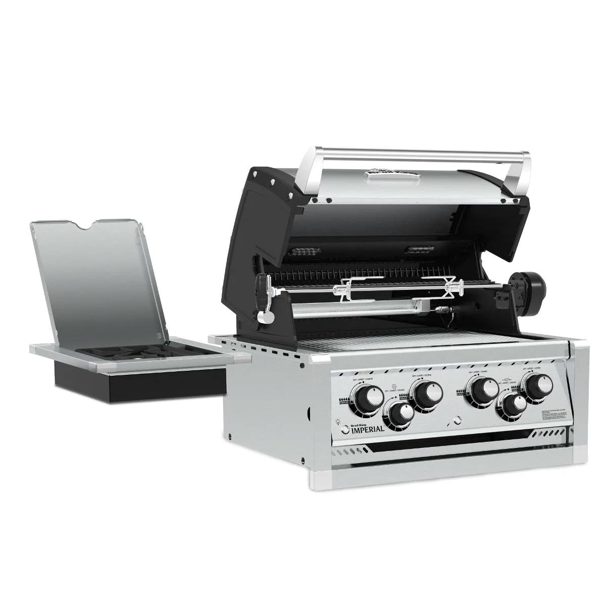Broil King Imperial 490 Built-in Gas Grill with Rotisserie & Side Burner