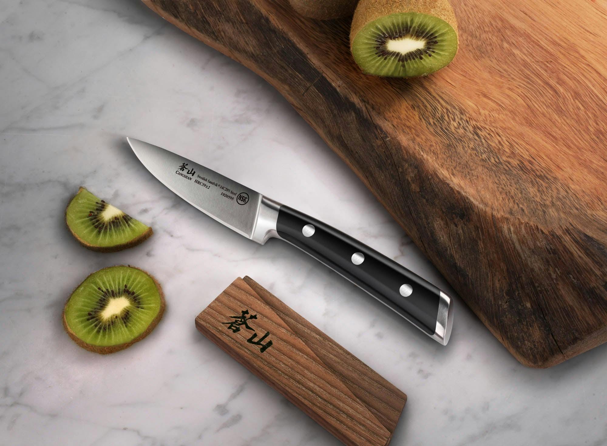 Cangshan TS Series 3.5" Paring Knife and Wood Sheath Set