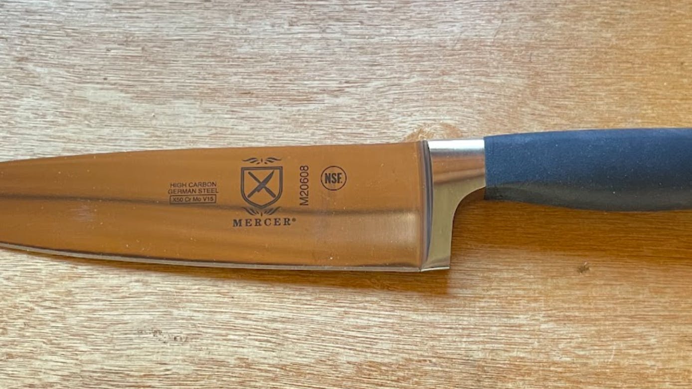 The Mercer Genesis 8in Chef's Knife.