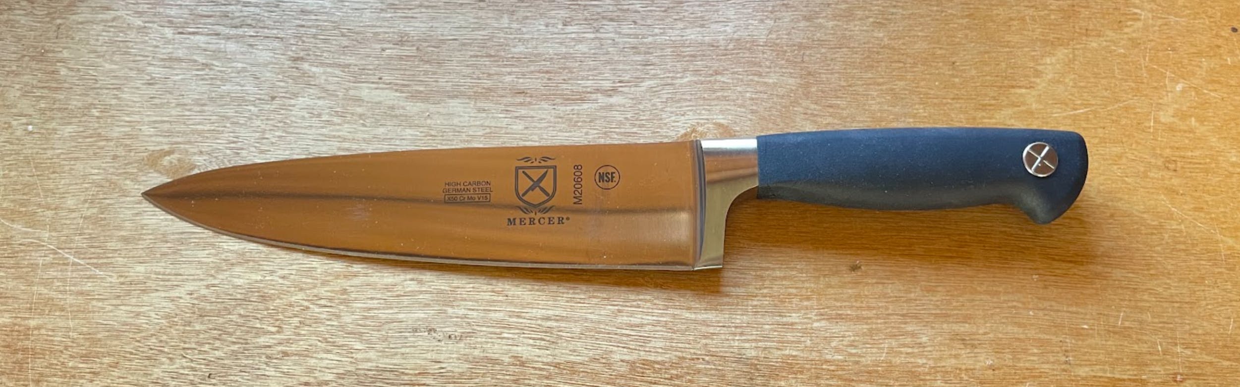The Mercer Genesis 8in Chef's Knife.