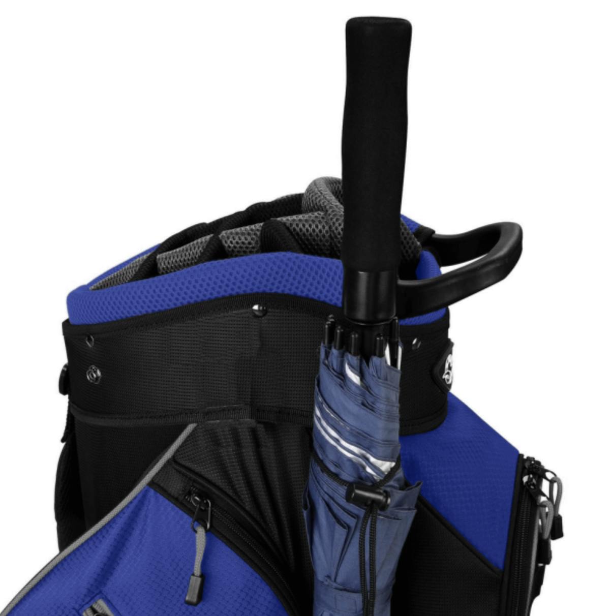 Ram Golf Lightweight Cart Bag with 14 Way Dividers Top · Blue/Black/White