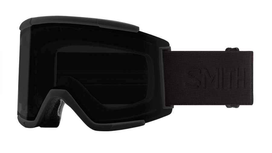 A pair of black goggles