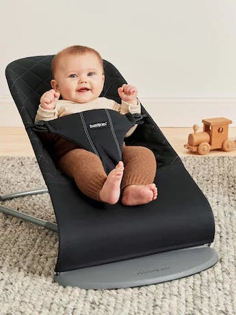 BabyBjörn Bouncer Bliss in Classic Quilt Cotton · Black