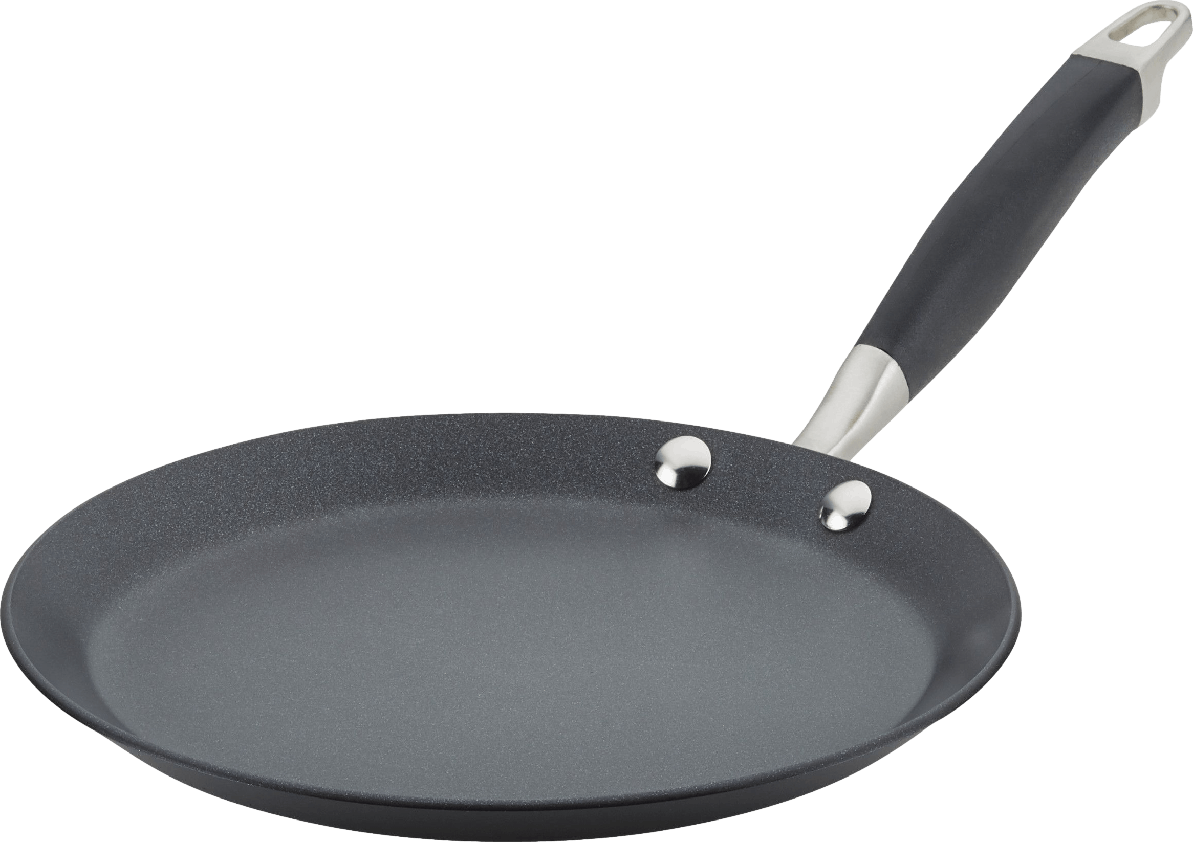 OXO Obsidian Carbon Steel 10 Crepe Pan with Silicone Sleeve Black