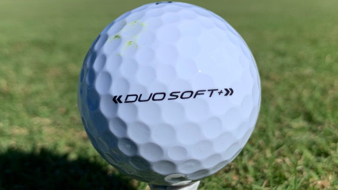 A Wilson 2022 Duo Soft+ Golf Ball.