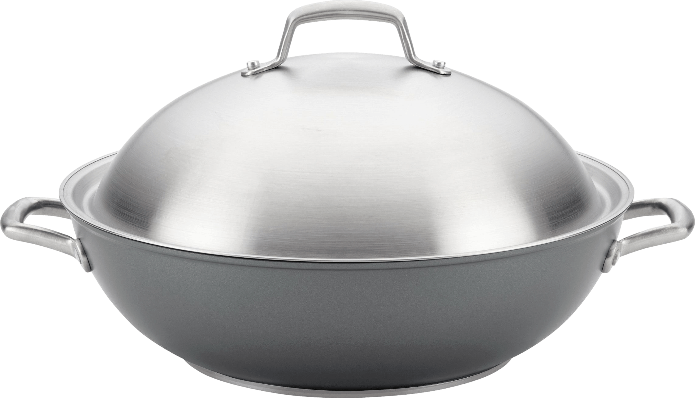 Supor Metal Utensil Safe Iron Wok with Glass Lid - 13.5 in