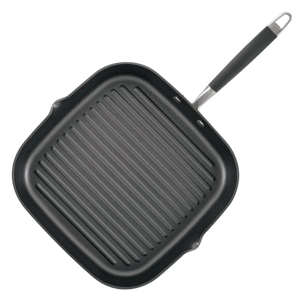 Anolon Advanced Home Hard-Anodized 12.5 Nonstick Divided Grill and Griddle Skillet - Moonstone