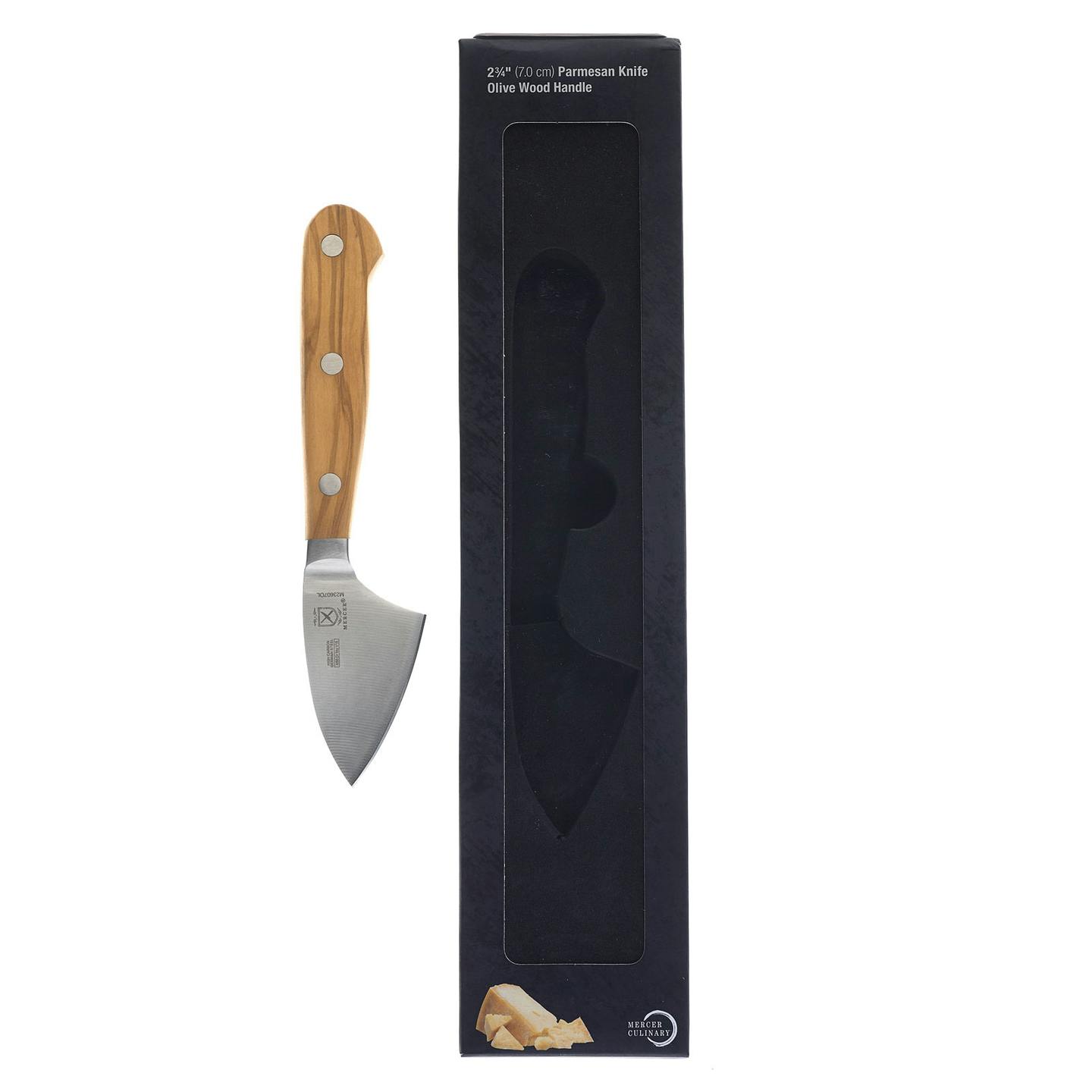 Mercer Culinary Renaissance 2 3/4" Parmesan Knife, Olive Wood Handle