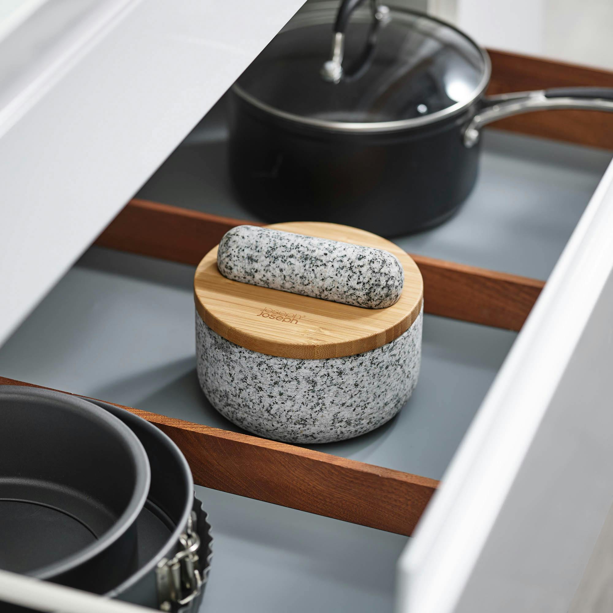 Bamboo Mortar & Pestle with Lid