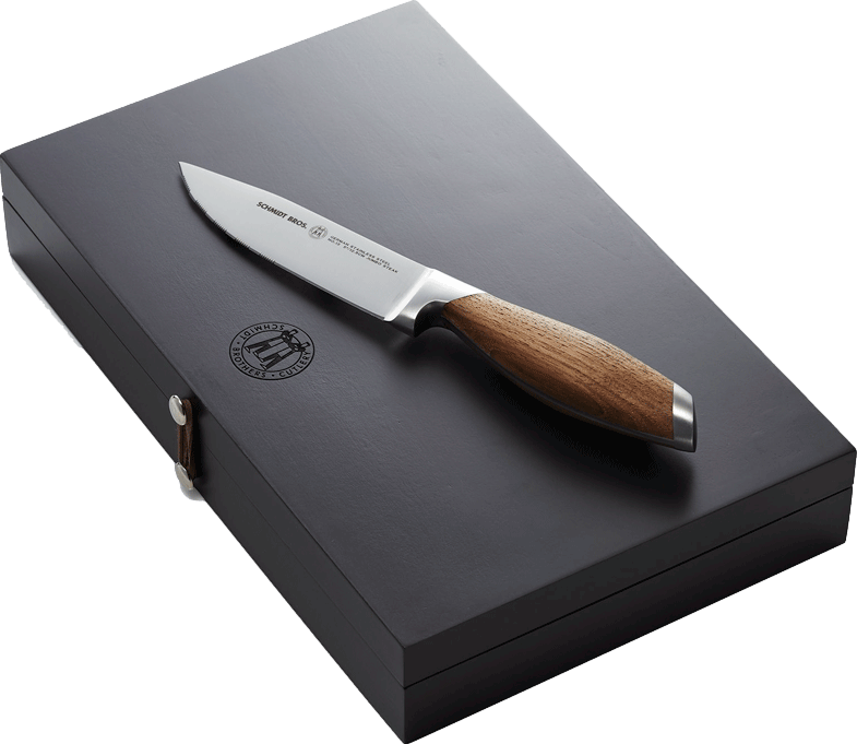 Schmidt Brothers Zebra Wood Jumbo Steak Knives, Set of 4