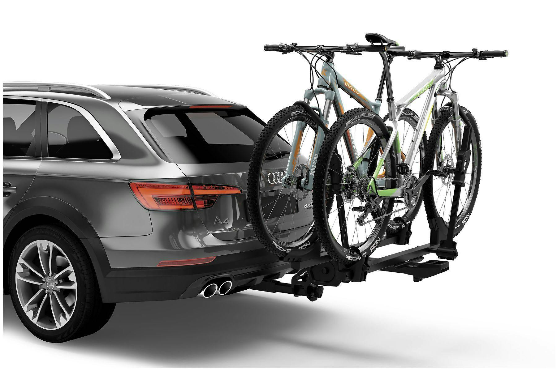Product image of the Thule T2 Pro XTR 2-Bike Hitch Bike Car Rack. 