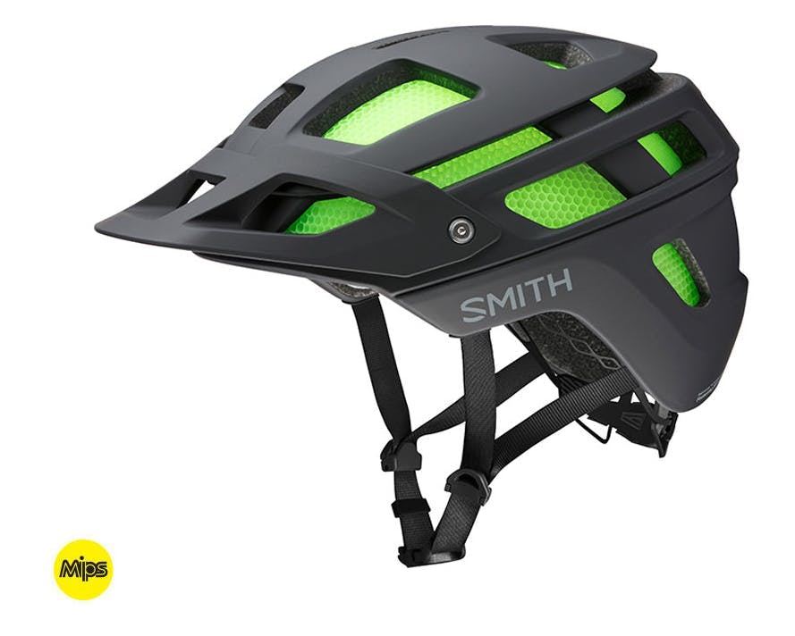 A black and green bicycle helmet