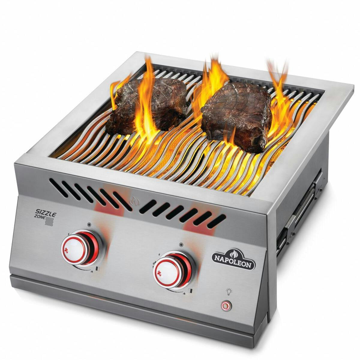 Napoleon Built-In 700 Series Propane Dual Infrared Burner with Stainless Steel Cover · 21.5 in.