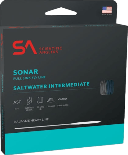 Scientific Anglers Sonar Saltwater Intermediate Fly Line · 10 wt · Intermediate · Ocean Blue / Clear