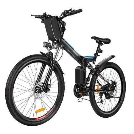 ancheer 26 inch wheel folding electric mountain bike with super lightweight magnesium alloy