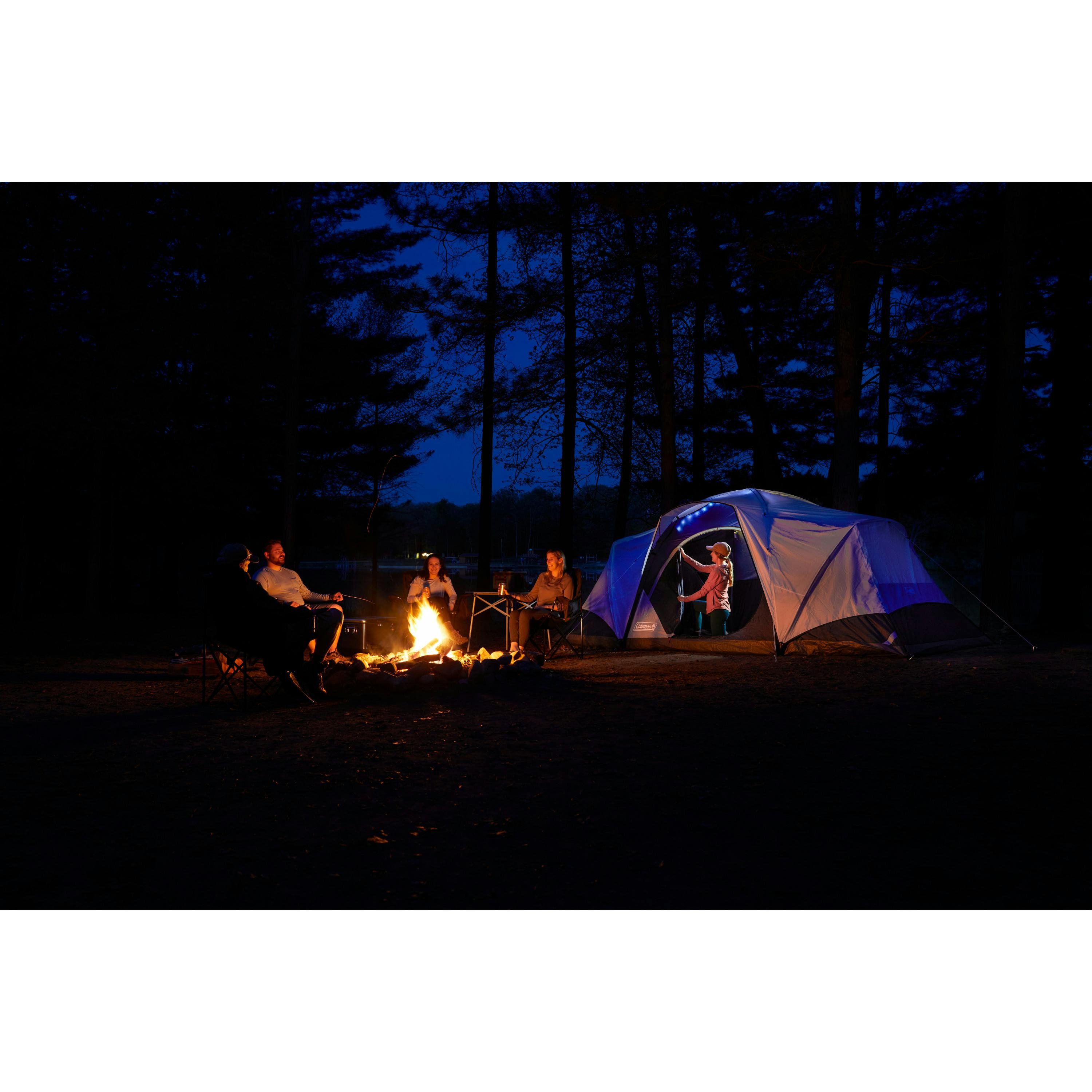Coleman Skydome XL Camping Tent with LED Lighting · 8 Person · Watersedge
