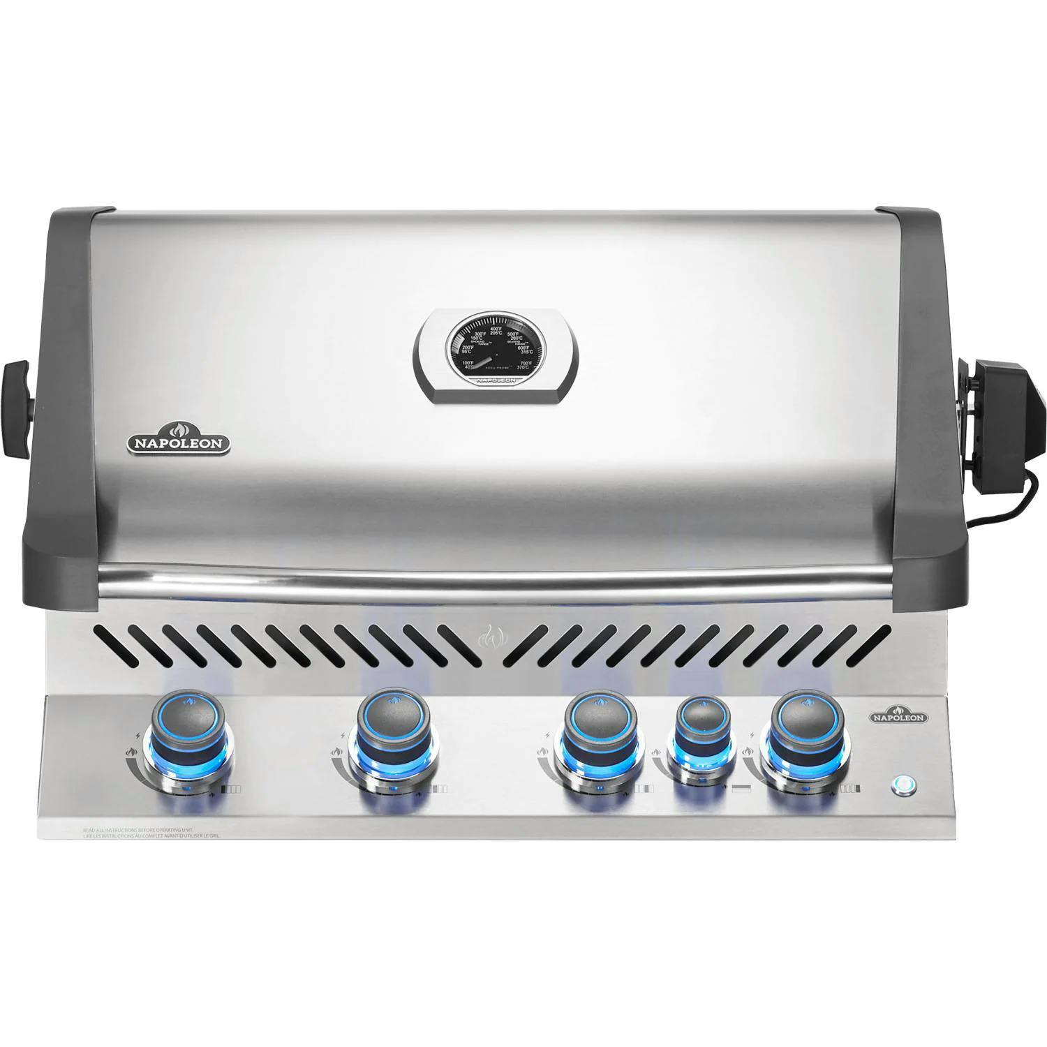 Napoleon Prestige 500 Built-in Gas Grill with Infrared Rear Burner and Rotisserie Kit · Natural Gas