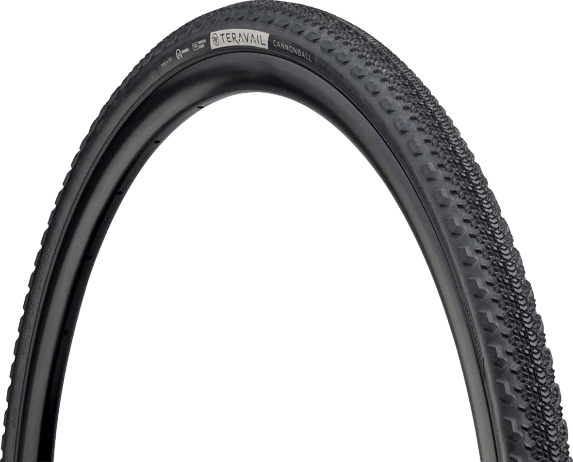 Teravail Cannonball Tire Tubeless, Folding, Black Sidewall, Durable · 700c x 35mm