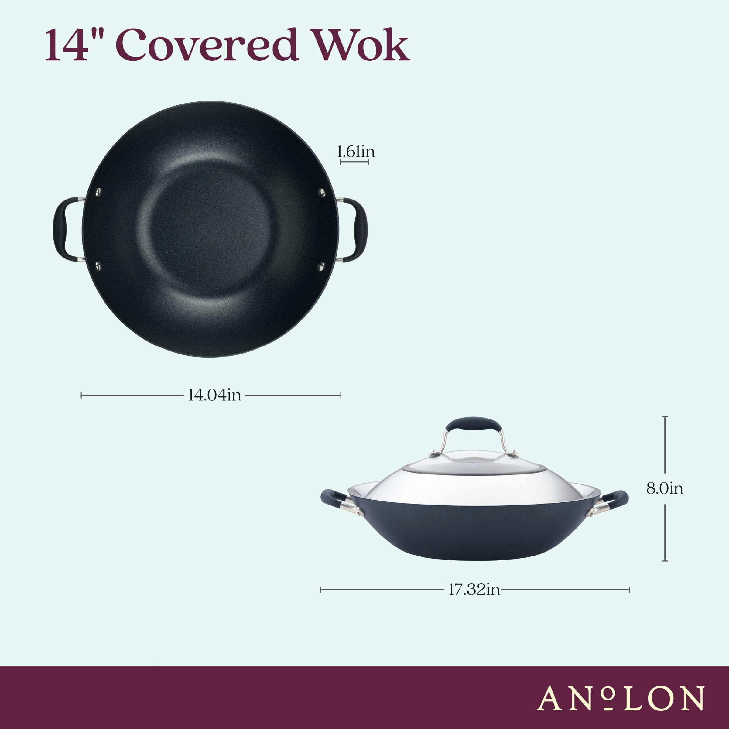 Anolon Advanced Home Hard-Anodized Nonstick Ultimate Pan/Saute Pan, 12-Inch  (Onyx)
