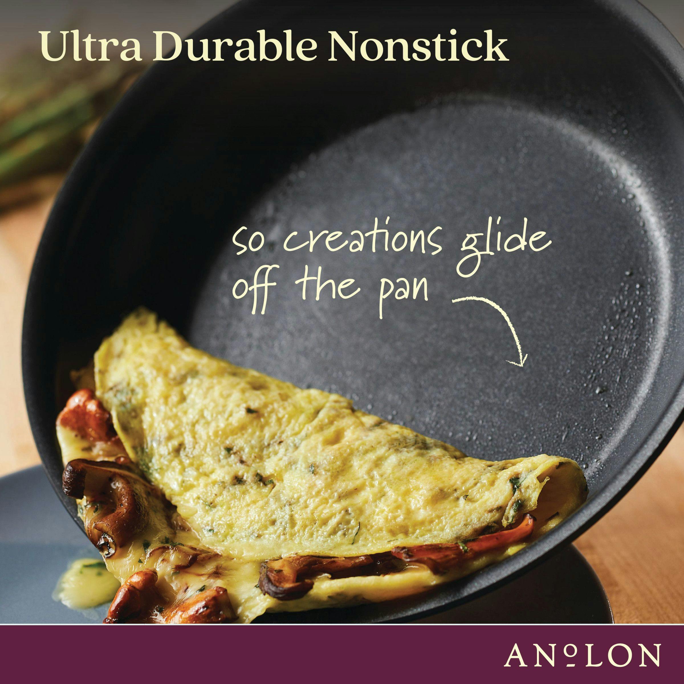 Anolon SmartStack Hard-Anodized Nonstick Induction Frying Pan, 12-inch
