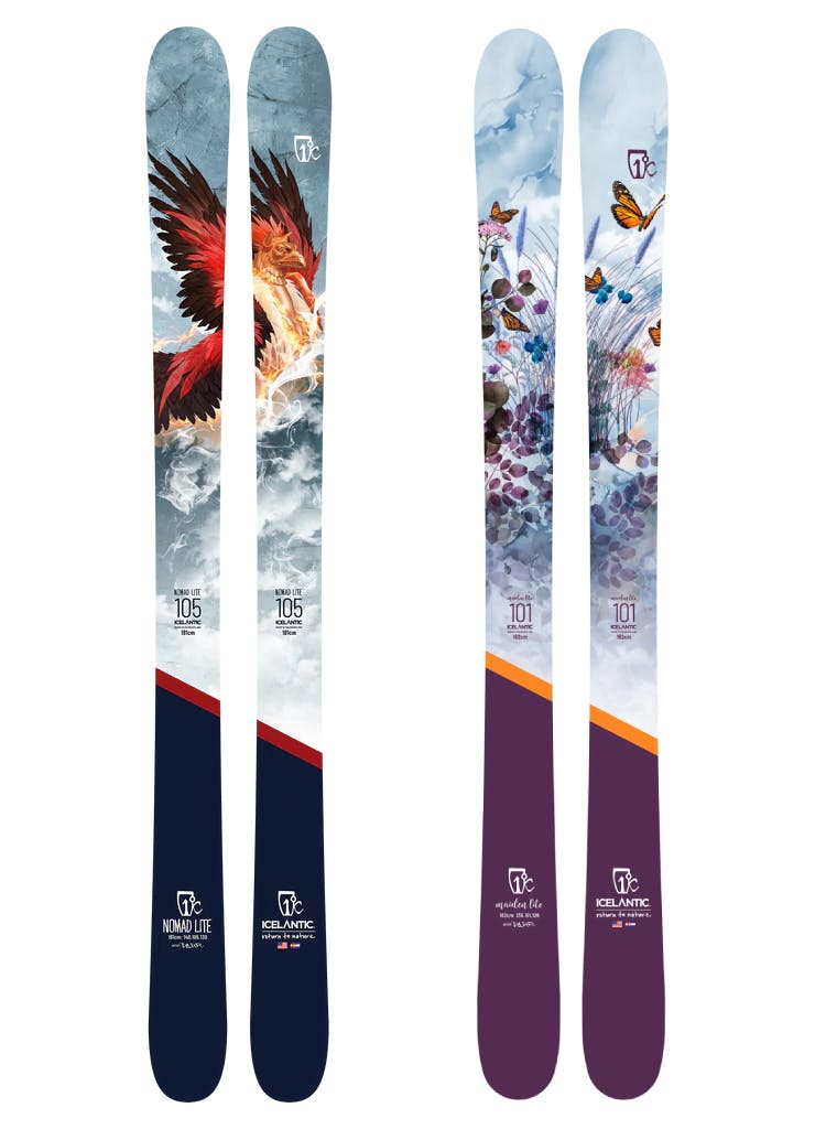 Product image of Nomad Lite and Maiden Lite skis