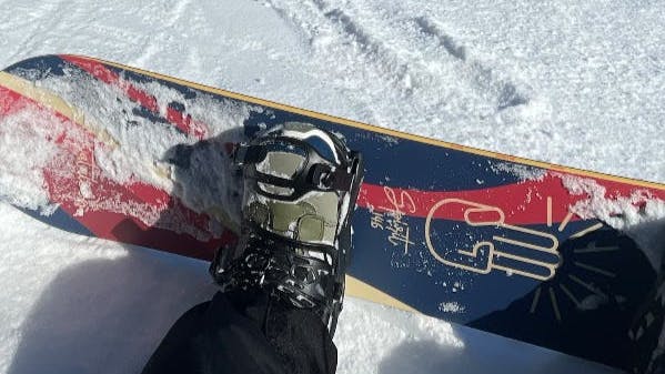 Top down view of the Bataleon Spirit Snowboard. 