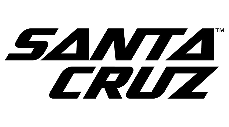 Santa Cruz Bicycles logo reads "Santa Cruz" in a slanted black font.