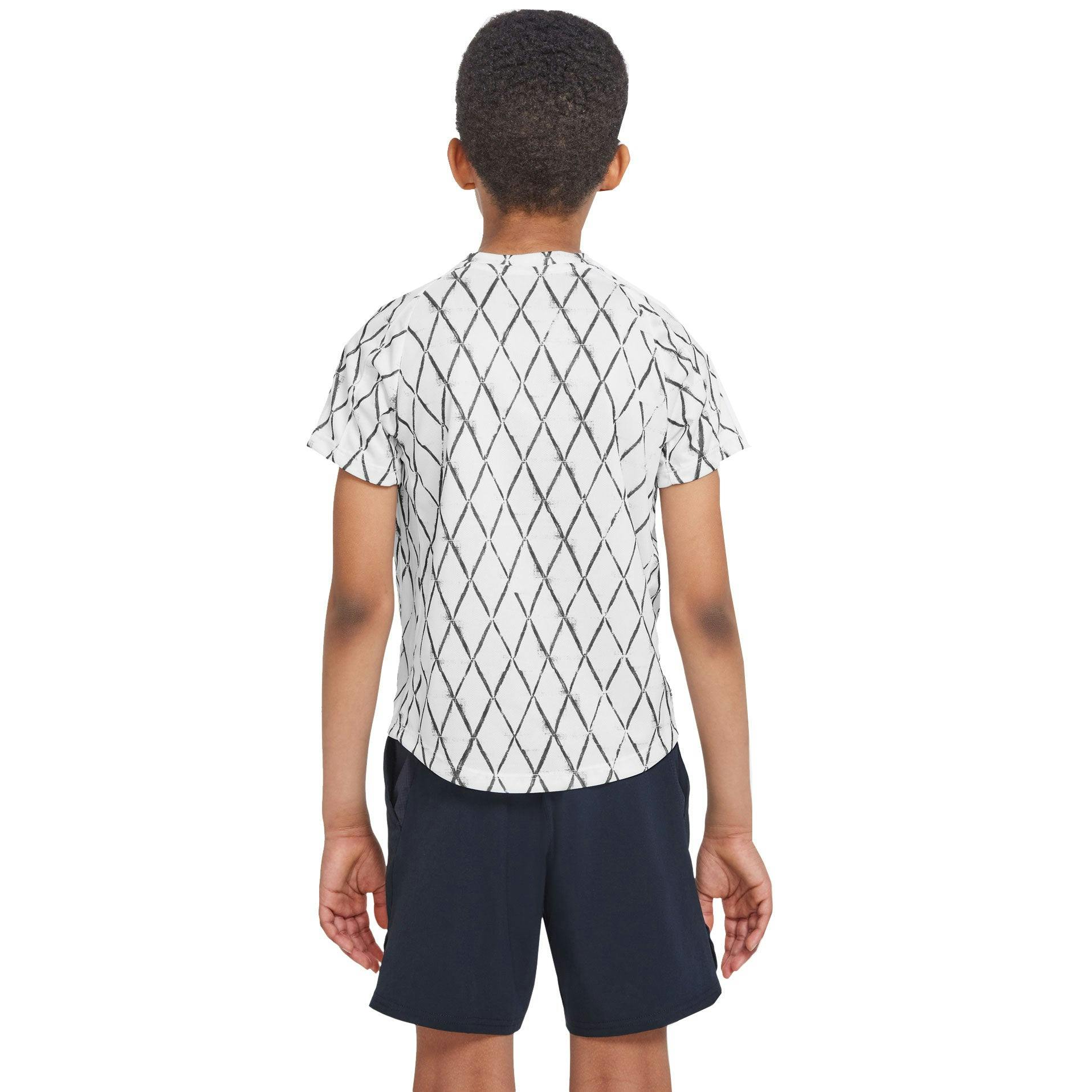 NikeCourt Dri-FIT Victory Boys Short Sleeve Tennis Shirt - OBSIDIAN 451 / M