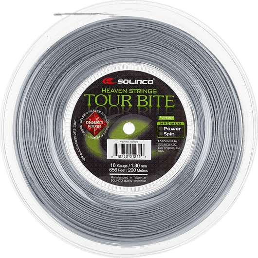 Solinco Tour Bite Diamond Rough String Reel · 16g · Silver
