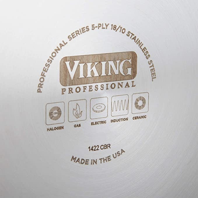 Viking - Professional 5-Ply 6.4-Quart Casserole Pan - Stainless Steel