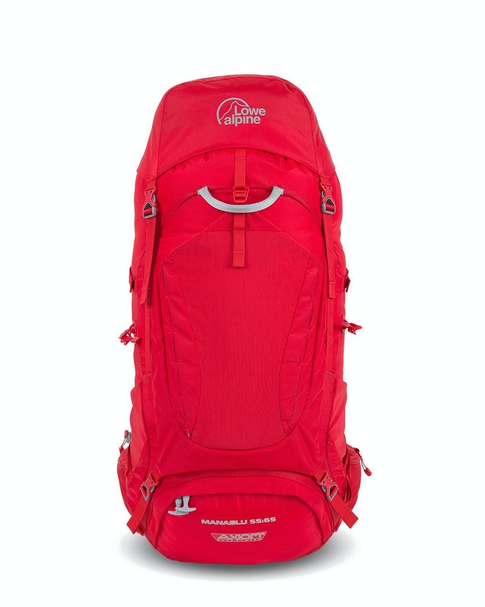 A product image of the Lowe Alpine Manaslu 55-65 Pack in Oxide.