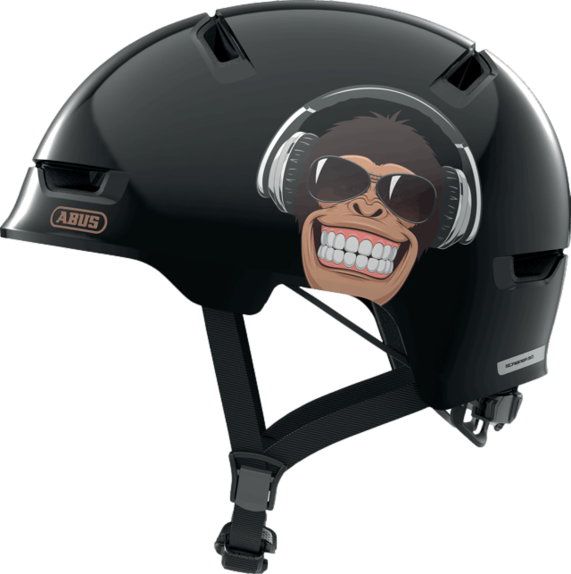 Abus Scraper 3.0 Kid Monkey Helmet · Shiny Black · S