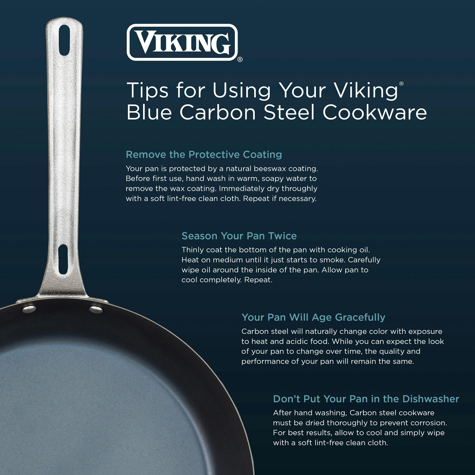 Viking Blue Steel Fry Pan