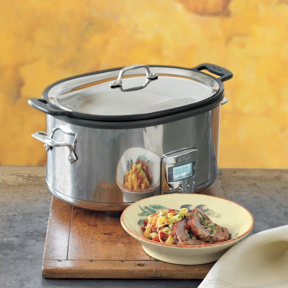 All-Clad Deluxe Slow Cooker with Cast-Aluminum Insert, 7-Qt.