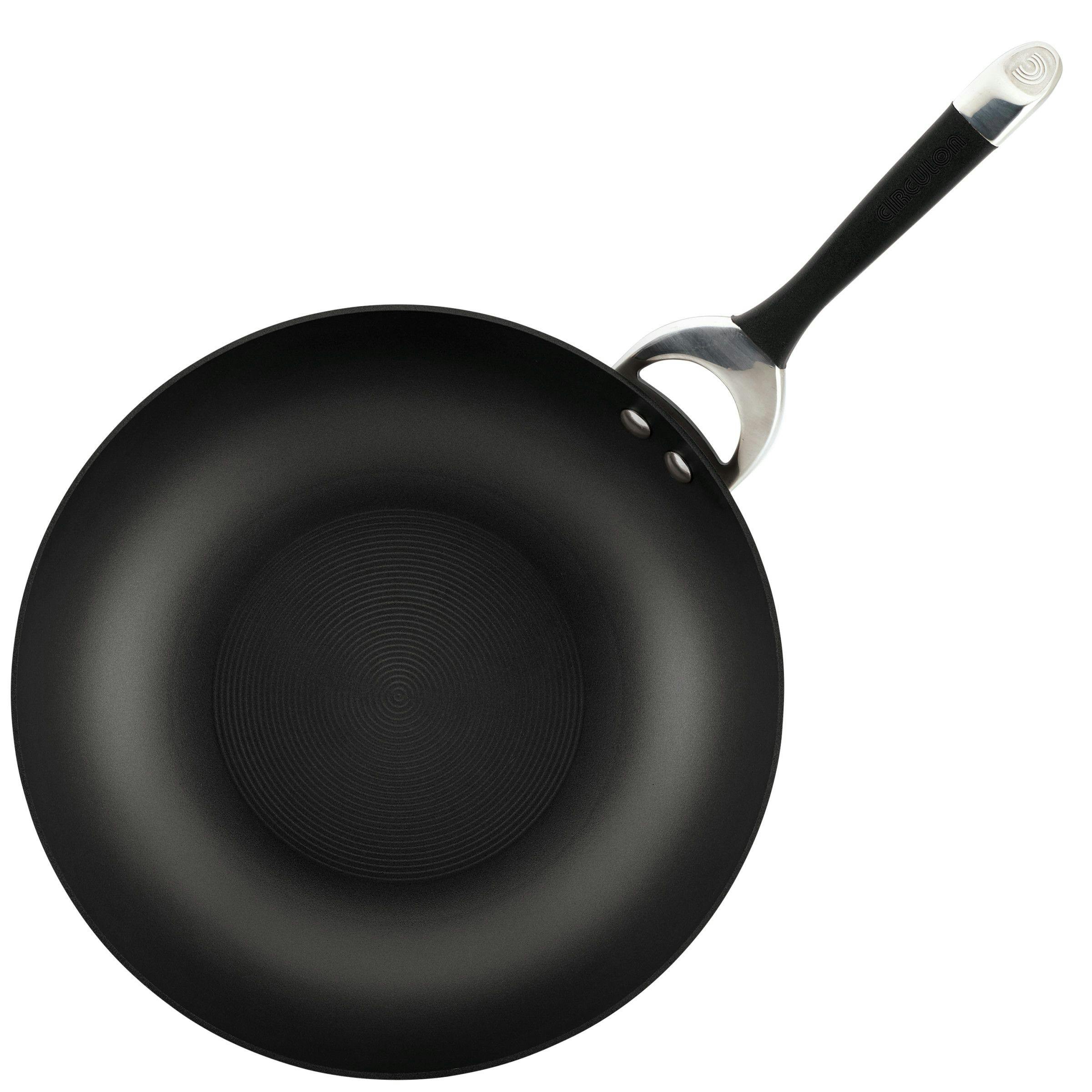 Circulon Symmetry Hard Anodized Nonstick Frying Pan Set / Skillet Set - 10  Inch and 12 Inch, Black