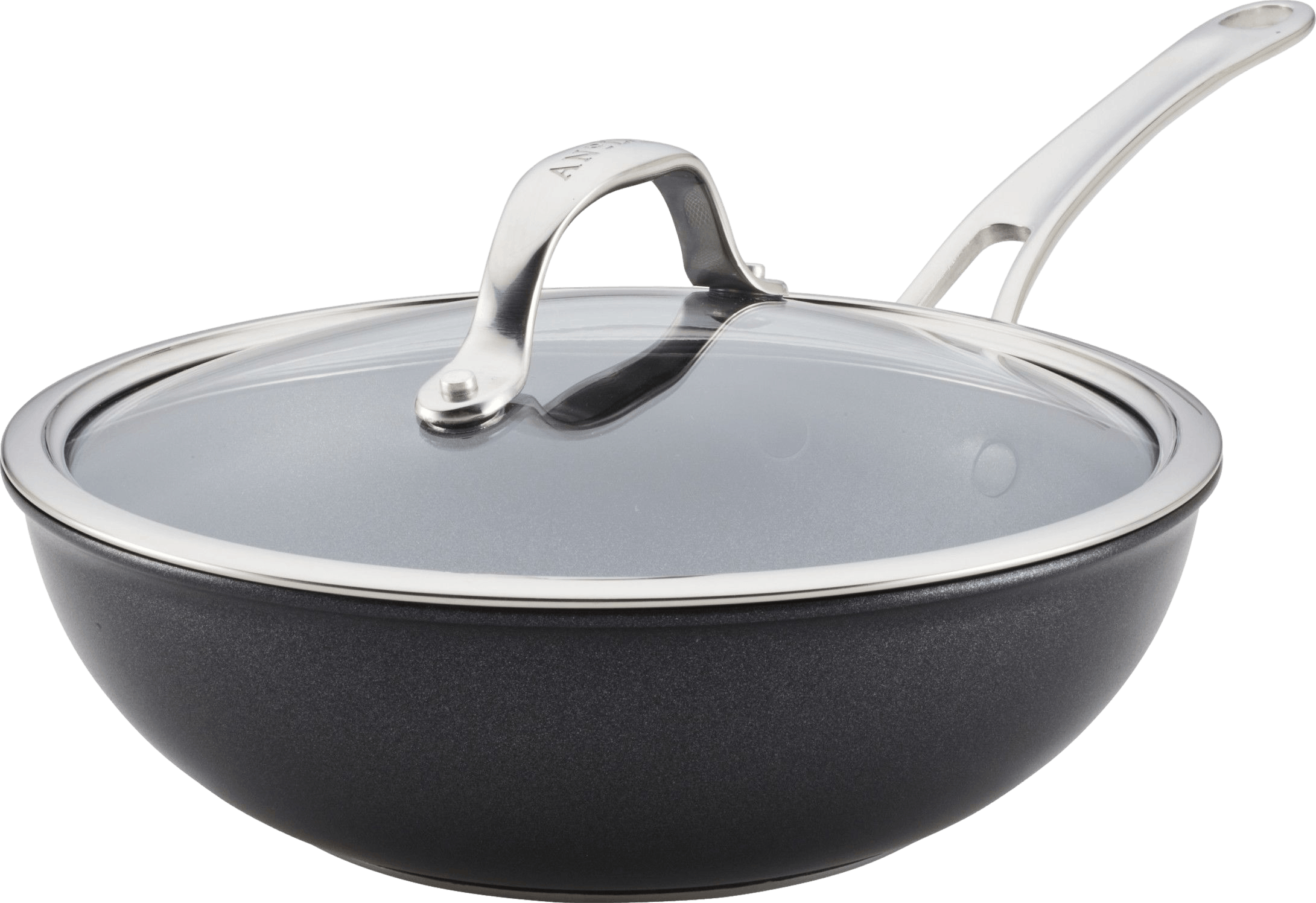 Anolon X Hybrid 12 Nonstick Induction Frying Pan with Helper Handle Super  Dark Gray