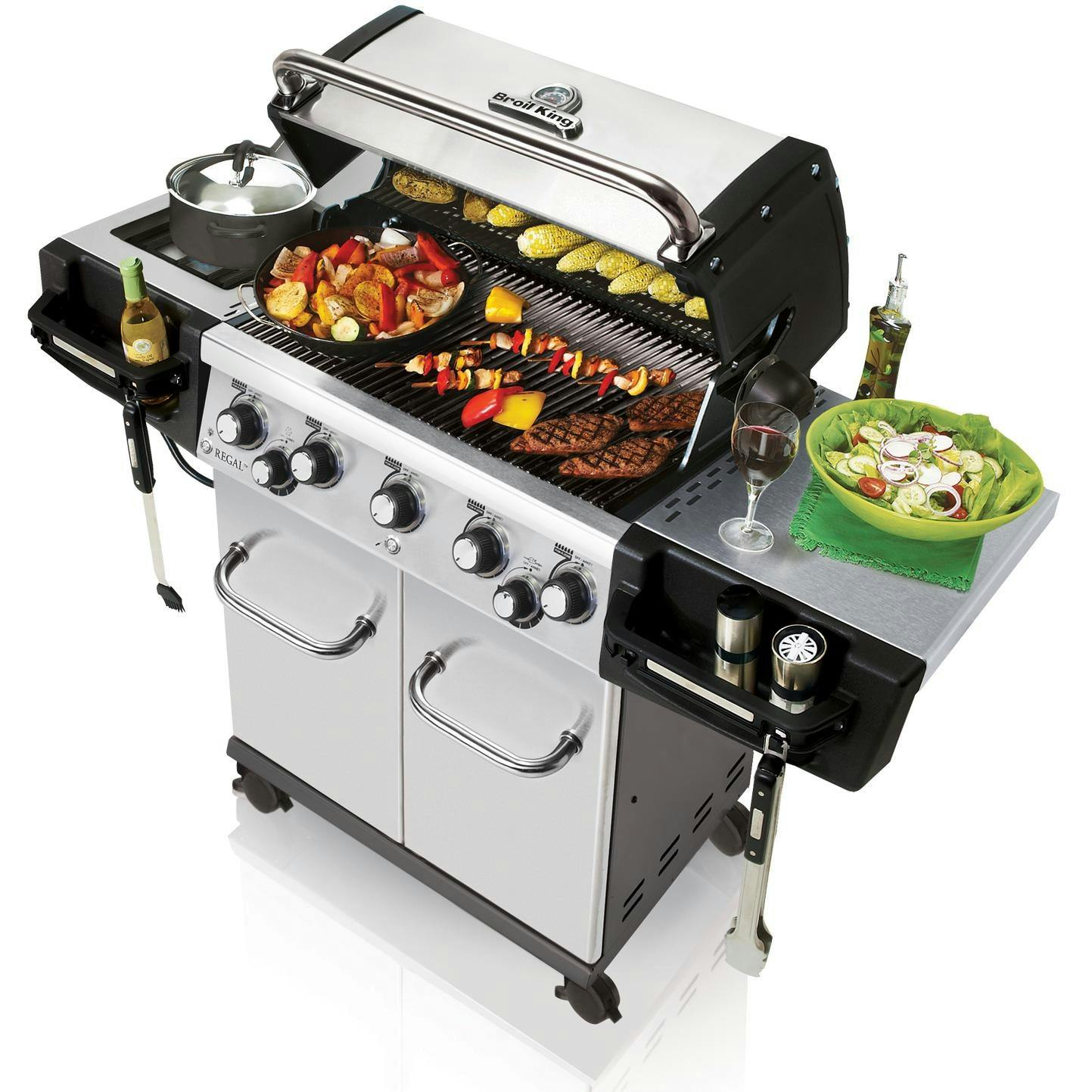 Broil King Regal Pro S590 Gas Grill with Rotisserie and Side Burner · Propane