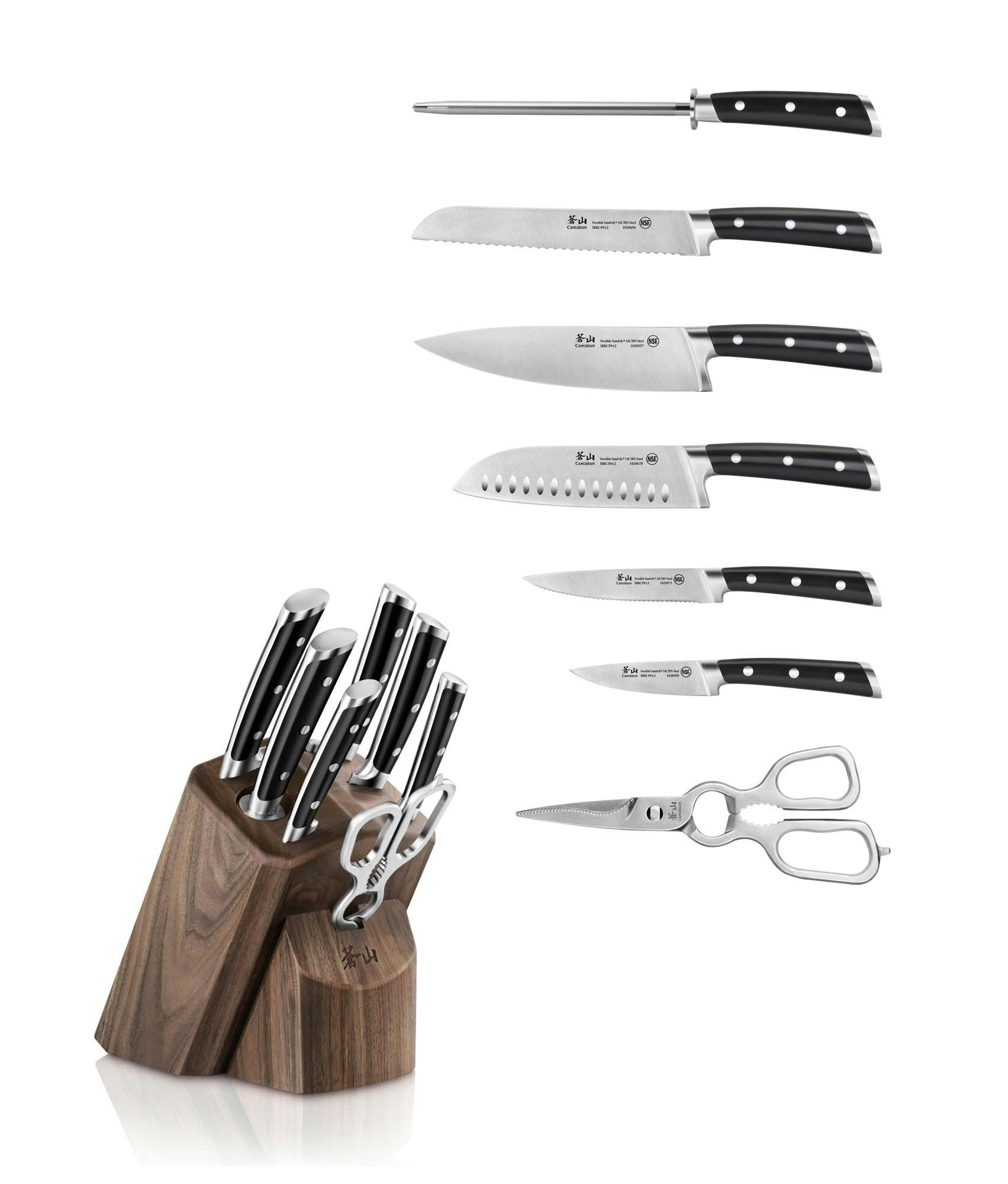 Cangshan TS Series 8-pc Knife Block Set