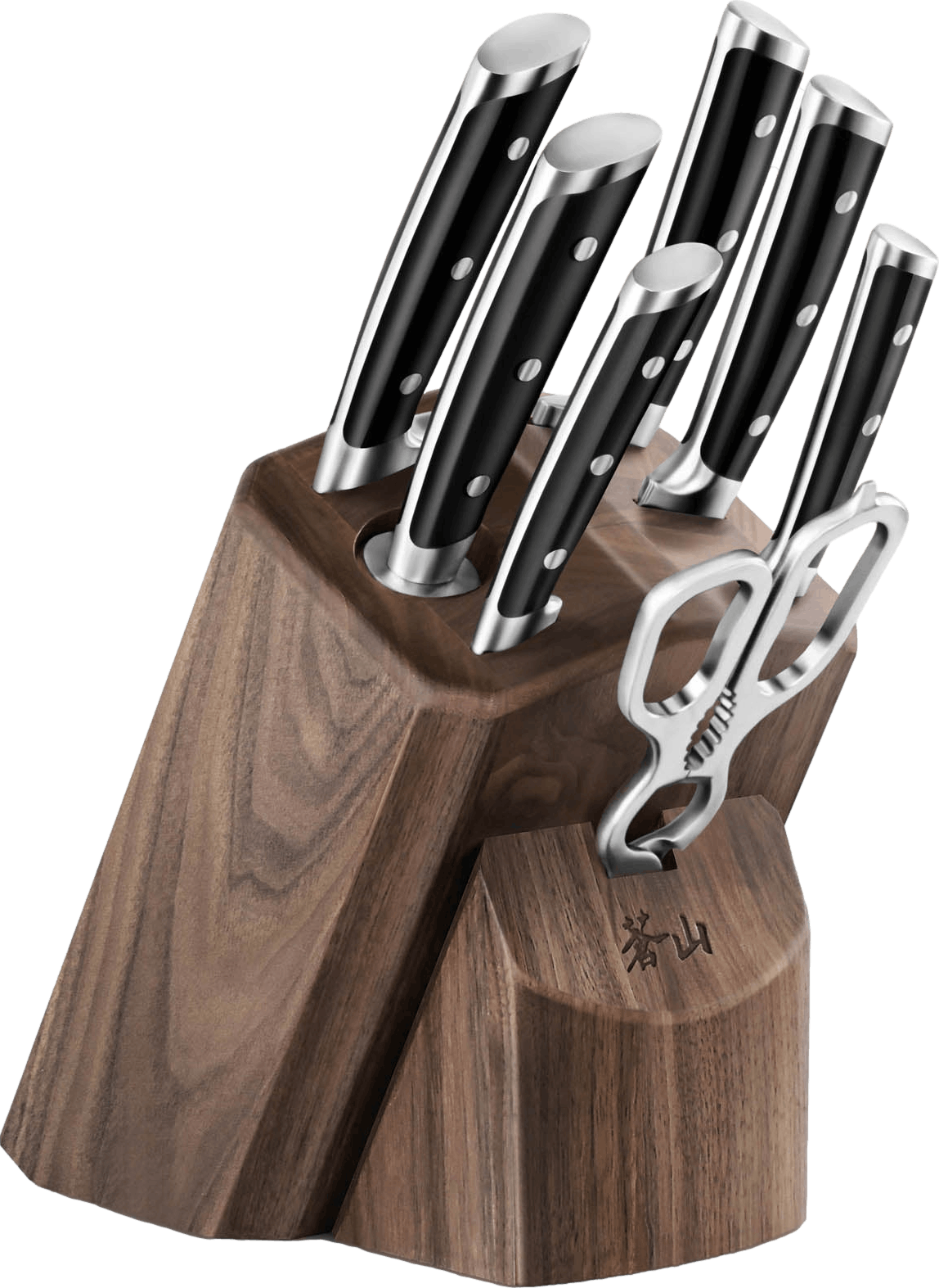 Schmidt Brothers Cutlery 14 PC Professional Series Forged Stainless Steel Knife Block Set; White Handles; Premium German Stainless Steel
